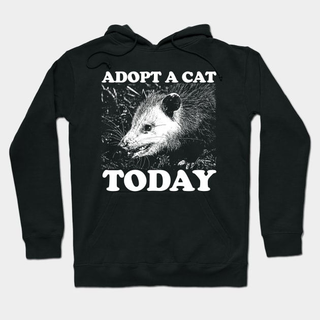 Adopt A Cat Today Shirt, Weird T Shirt, Meme T Shirt, Trash Panda T Shirt, Unisex Hoodie by CamavIngora